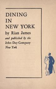 Cover of: Dining in New York by Rian James