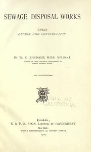 Cover of: Sewage disposal works: their design and construction