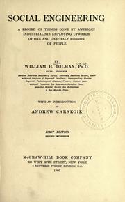 Social engineering by William Howe Tolman