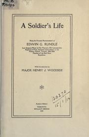 Cover of: A soldier's life by Edwin G. Rundle