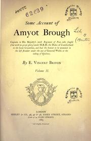 Cover of: Some account of Amyot Brough by E. Vincent Briton