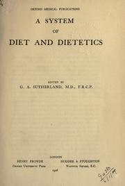 Cover of: A system of diet and dietetics.