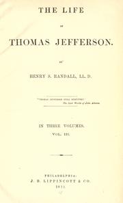 Cover of: The life of Thomas Jefferson by Henry Stephens Randall
