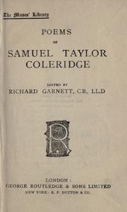 Cover of: Poems of Samuel Taylor Coleridge by Samuel Taylor Coleridge