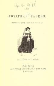 Cover of: The Potiphar papers. by George William Curtis