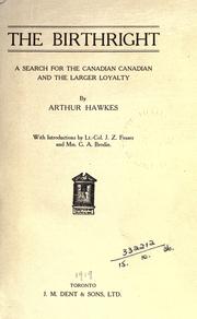 Cover of: The birthright by Arthur Hawkes