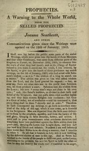 Cover of: Mrs. Southcott's works.