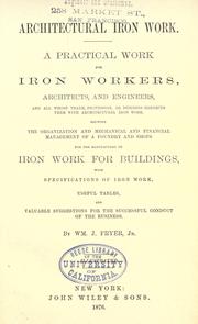 Cover of: Architectural iron work