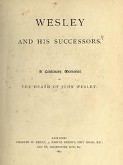 Cover of: Wesley and his successors by 