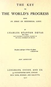 Cover of: The key to the world's progress by Charles Stanton Devas, Charles Stanton Devas