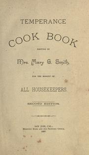 Cover of: Temperance cook book