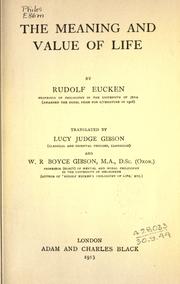 Cover of: The meaning and value of life