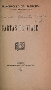 Cover of: Cartas de viaje