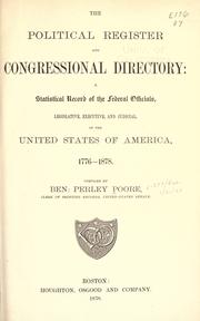 Cover of: The political register and congressional directory by Benjamin Perley Poore