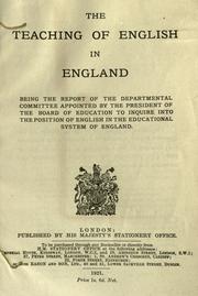 Cover of: The teaching of English in England by Great Britain. Board of Education. Committee on English in the educational system of England.