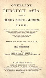 Cover of: Overland through Asia. by Thomas Wallace Knox, Thomas Wallace Knox