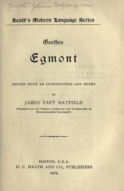 Cover of: Goethes Egmont by Johann Wolfgang von Goethe