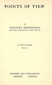 Cover of: Points of views