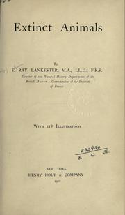 Cover of: Extinct animals.
