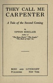 Cover of: They call me Carpenter by Upton Sinclair