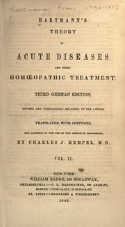 Hartmann's theory of acute diseases and their homeopathic treatment by Hartmann, Franz