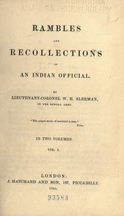 Rambles and recollections of an Indian official by Sleeman, W. H. Sir