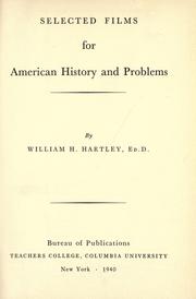 Cover of: Selected films for American history and problems