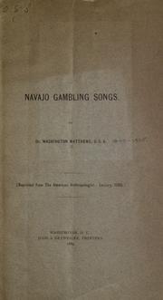 Cover of: Navajo gambling songs