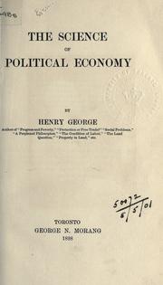 Cover of: The science of political economy. by Henry George