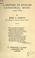 Cover of: A history of English cathedral music, 1549-1889.