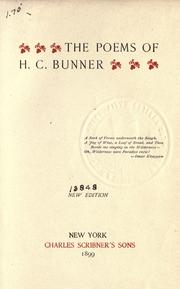 Cover of: The poems of H.C. Bunner. by H. C. Bunner, H. C. Bunner