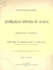 Cover of: Iconography of Australian species of Acacia and cognate genera