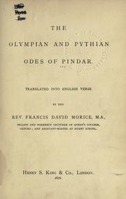 Cover of: The Olympian and Pythian odes of Pindar.