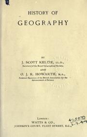 Cover of: History of geography. by Keltie, John Scott Sir