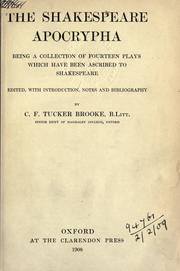 Cover of: The Shakespeare apocrypha by Brooke, Charles Frederick Tucker