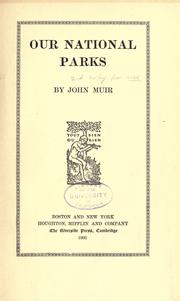 Cover of: Our national parks by John Muir