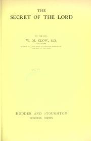 Cover of: The secret of the Lord