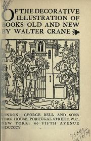 Cover of: Of the decorative illustration of books old and new. by Walter Crane