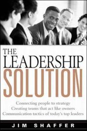 Cover of: The Leadership Solution