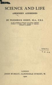 Cover of: Science and life by Soddy, Frederick