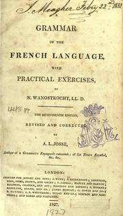 Cover of: Grammar of the French language, with practical exercises