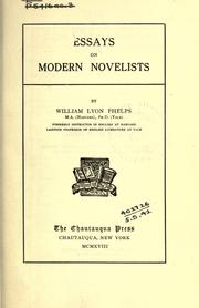 Cover of: Essays on modern novelists. by William Lyon Phelps