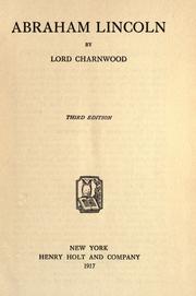 Cover of: Abraham Lincoln by Lord Charnwood, Lord Charnwood