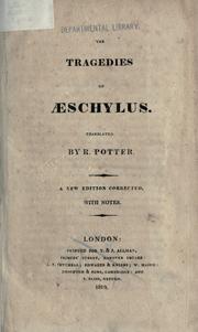Cover of: Tragedies by Aeschylus