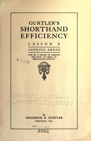 Cover of: Gurtler's shorthand efficiency.