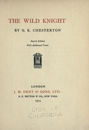 Cover of: The Wild Knight by Gilbert Keith Chesterton