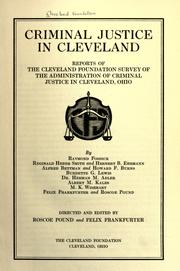 Criminal justice in Cleveland by Cleveland Foundation.