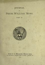 Cover of: Journal of Prior William More by William More, William More