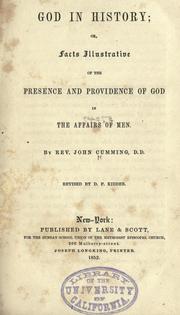 Cover of: God in history: or, Facts illustrative of the presence and providence of God in the affairs of men.