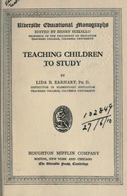 Cover of: Teaching children to study